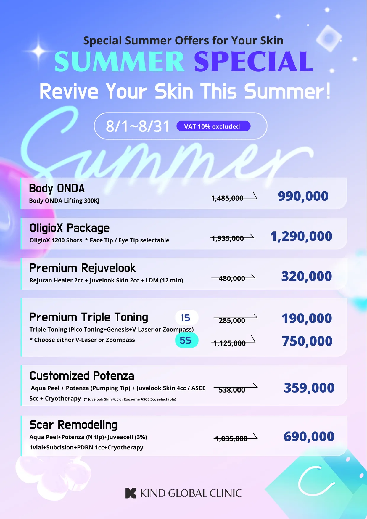 KIND Global Clinic Promotion & Price List 1